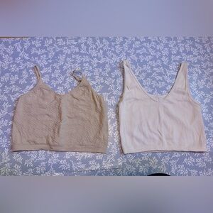 BKE Women's Crop Tops - White, Beige, Blue